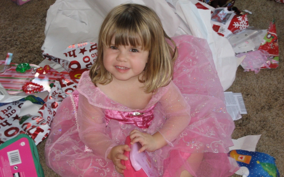 The girl who lived in her princess dresses!