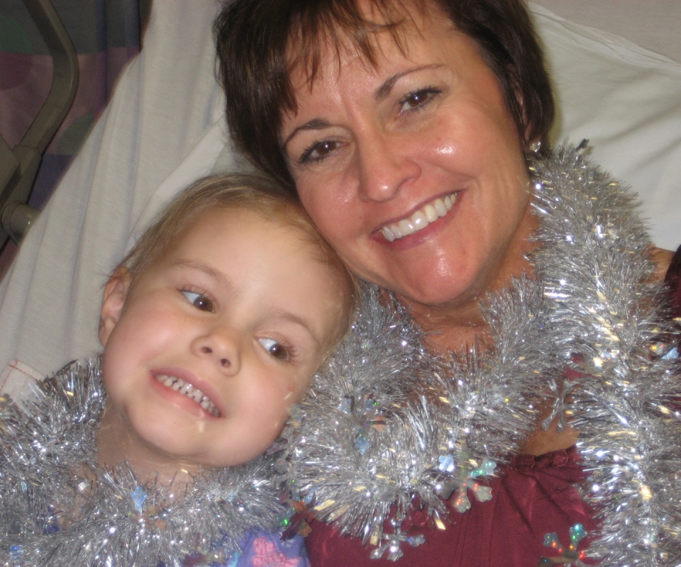 Aunt Deb always brought a smile to Cathryn, even on those awful early chemo days.